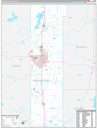 Washington County Wall Map Premium Style 2026