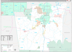 Washington County, AR Wall Map Premium Style 2024