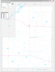 Washington County, CO Wall Map Premium Style 2024