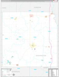 Washington County, IA Wall Map Premium Style 2024