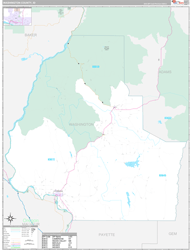 Washington County, ID Wall Map Premium Style 2024