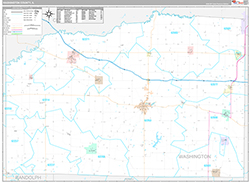 Washington County, IL Wall Map Premium Style 2026