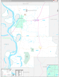 Washington County, MS Wall Map Premium Style 2024