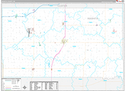 Washita County, OK Wall Map Premium Style 2026