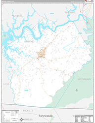 Wayne County Wall Map Premium Style 2026