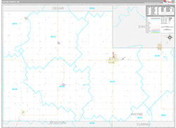 Wayne County Wall Map Premium Style 2026