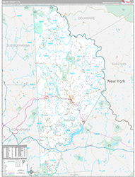 Wayne County Wall Map Premium Style 2026