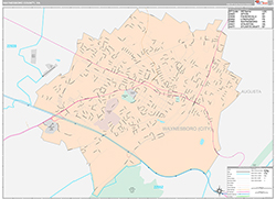 Waynesboro County, VA Wall Map Premium Style 2026