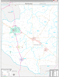 Weakley County Wall Map Premium Style 2026