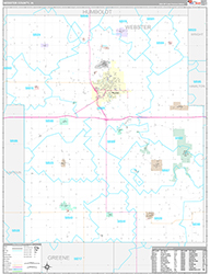 Webster County Wall Map Premium Style 2026