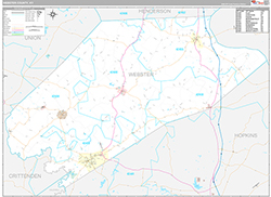 Webster County Wall Map Premium Style 2026