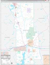Webster County Wall Map Premium Style 2026