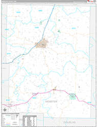 Webster County Wall Map Premium Style 2026