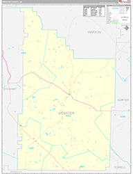 Webster County, GA Wall Map Premium Style 2026