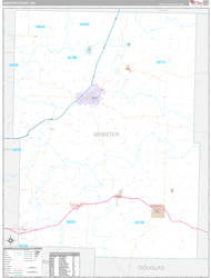 Webster County, MO Wall Map Premium Style 2024