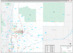 Weld County, CO Wall Map Premium Style 2024