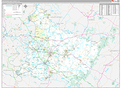 Westmoreland County Wall Map Premium Style 2026