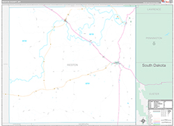Weston County Wall Map Premium Style 2026