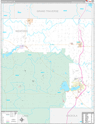 Wexford County Wall Map Premium Style 2026
