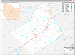 Wharton County Wall Map Premium Style 2026