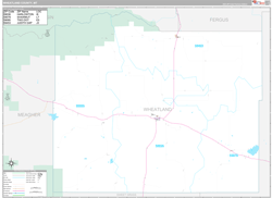 Wheatland County, MT Wall Map Premium Style 2023
