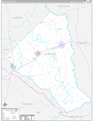 Wheeler County Wall Map Premium Style 2026