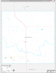 Wheeler County Wall Map Premium Style 2026