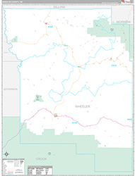 Wheeler County Wall Map Premium Style 2026