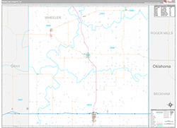 Wheeler County Wall Map Premium Style 2026