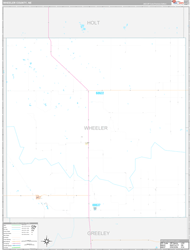 Wheeler County, NE Wall Map Premium Style 2023