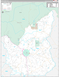 White County Wall Map Premium Style 2026