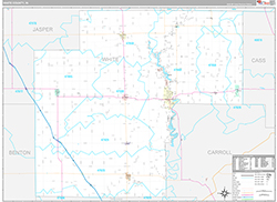 White County Wall Map Premium Style 2026
