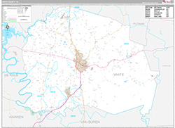 White County Wall Map Premium Style 2026