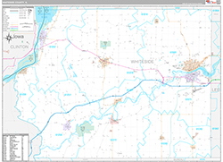 Whiteside County Wall Map Premium Style 2026