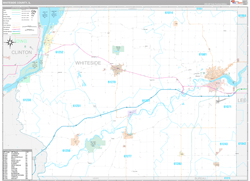 Whiteside County, IL Wall Map Premium Style 2024