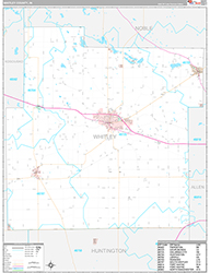 Whitley County Wall Map Premium Style 2026