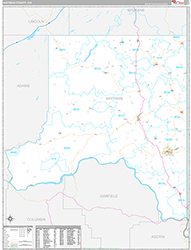 Whitman County Wall Map Premium Style 2026