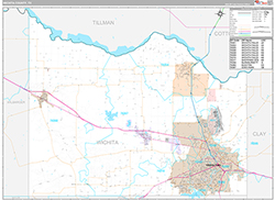 Wichita County Wall Map Premium Style 2026