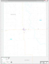 Wichita County, KS Wall Map Premium Style 2024