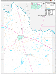 Wilbarger County Wall Map Premium Style 2026