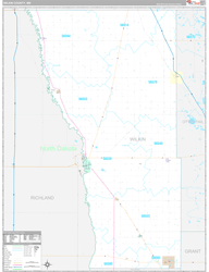 Wilkin County, MN Wall Map Premium Style 2024