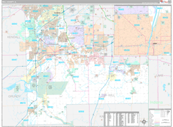 Will County, IL Wall Map Premium Style 2024
