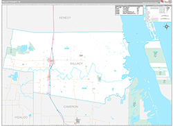 Willacy County Wall Map Premium Style 2026