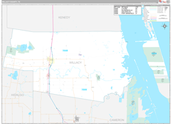 Willacy County, TX Wall Map Premium Style 2024
