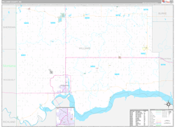 Williams County, ND Wall Map Premium Style 2023