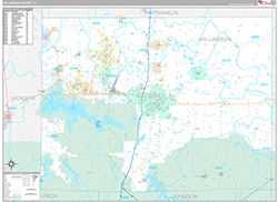 Williamson County Wall Map Premium Style 2026