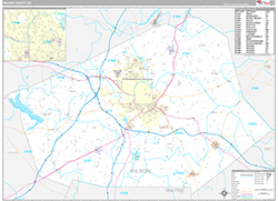 Wilson County Wall Map Premium Style 2026
