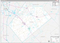 Wilson County Wall Map Premium Style 2026