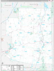 Windham County Wall Map Premium Style 2026