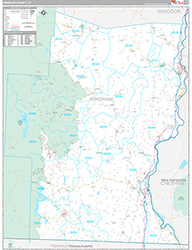 Windham County Wall Map Premium Style 2026